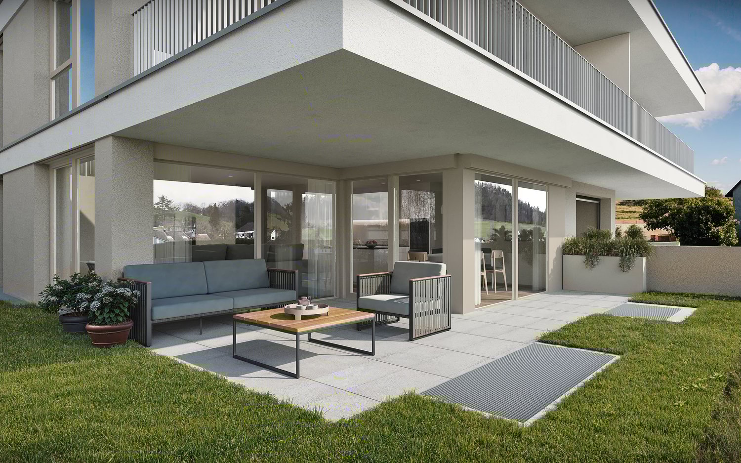 Moderne Gartenwohnung mit 23.5 m² Sitzplatz und privatem Garten - Bild 11