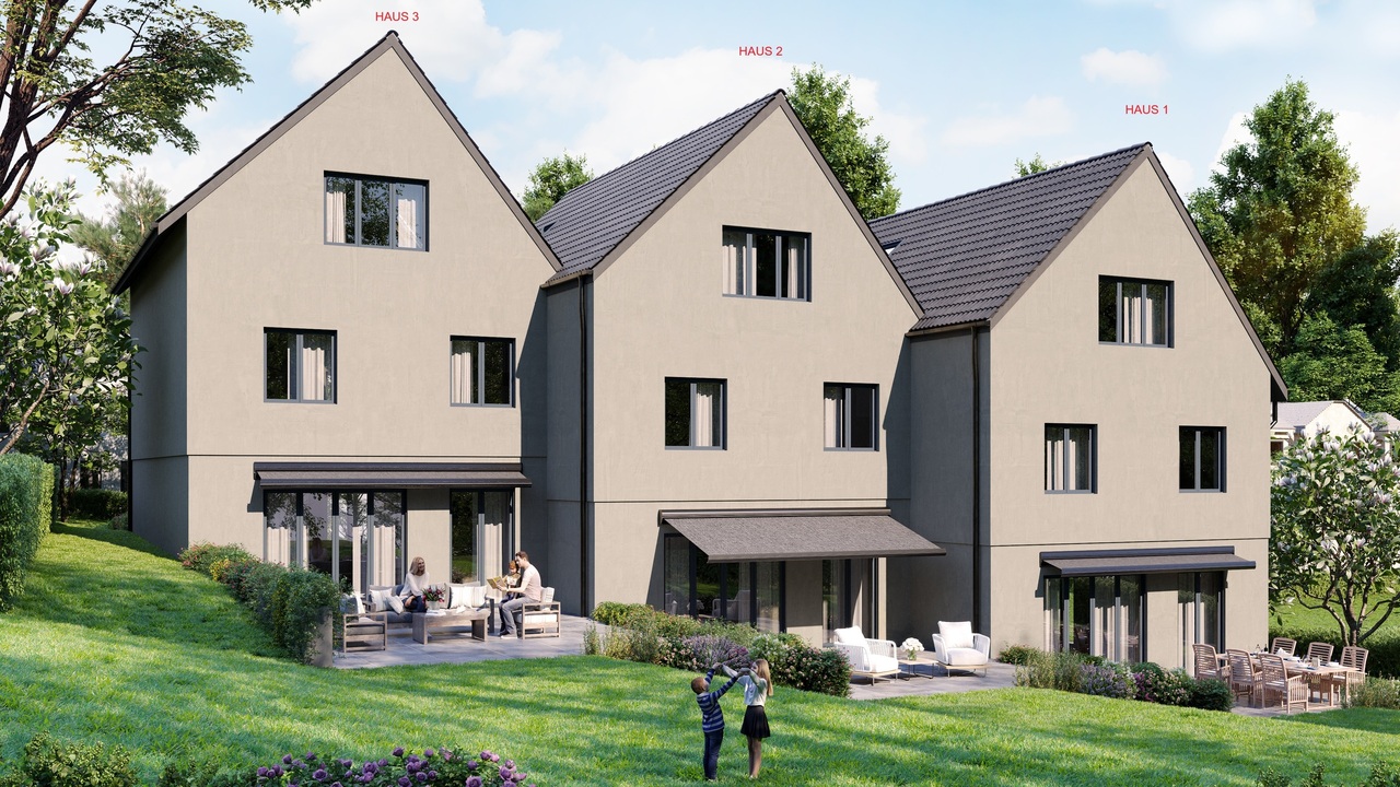 Neubauprojekt Hohle Gasse mit drei 7.5-Zimmer-Reihenhäuser (Haus 2) - Visualisierung