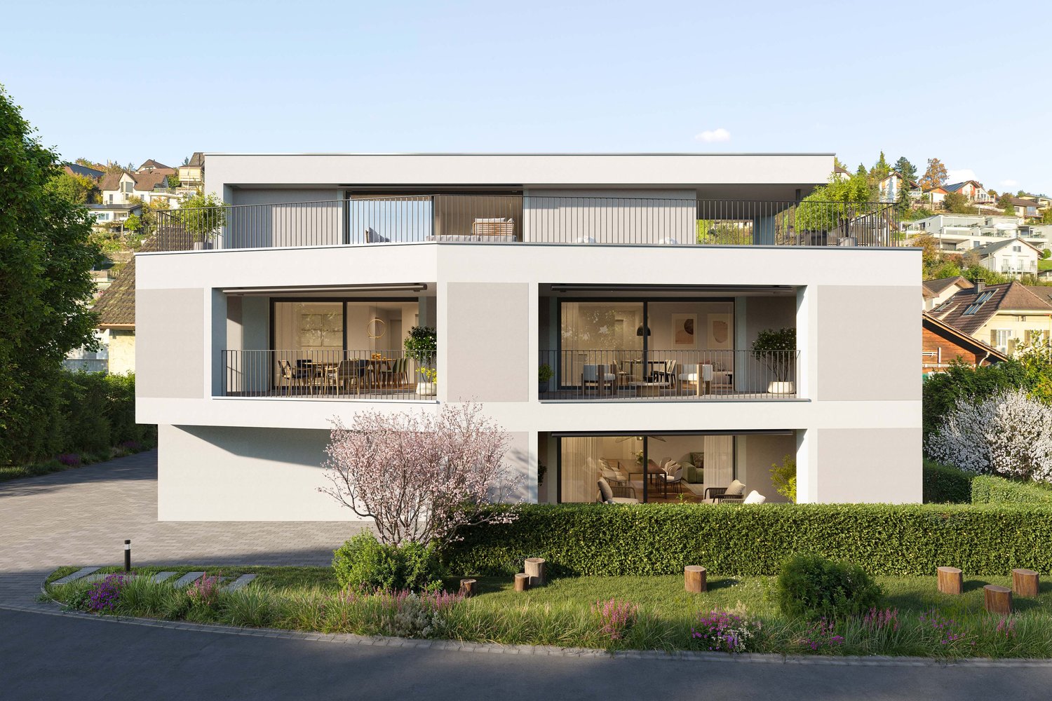 Baustart erfolgt im Frühling / Attikawohnung - Neubau - zentrale Lage - Aussenvisualisierung