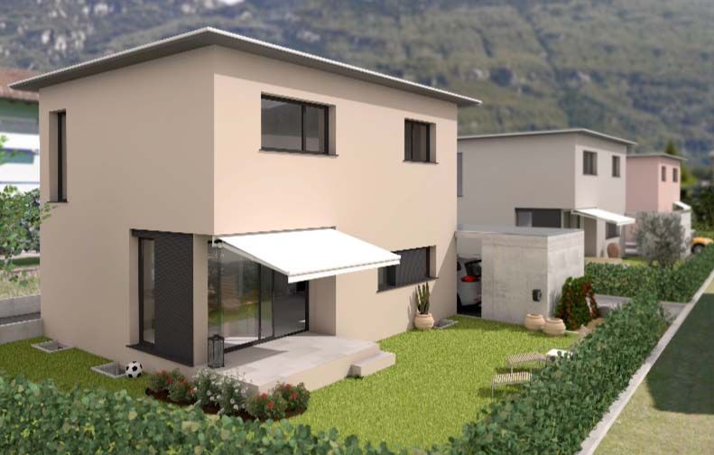 Freistehendes 4.5-Zimmer-Einfamilienhaus mit Garten und Carport in PrositoCasa indipendente di 4,5 locali con giardino e posto auto coperto a Prosito - Image 1