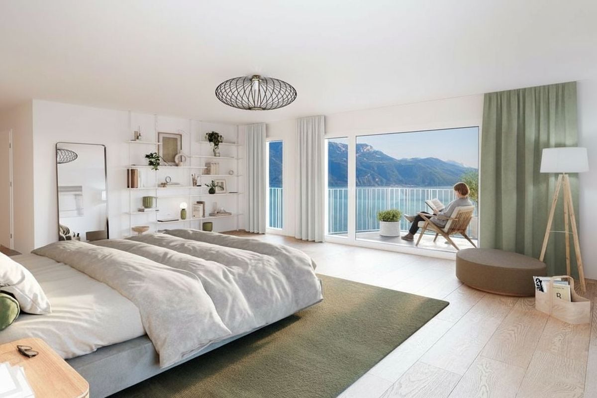 Prestigieux 5.5 pièces avec immense terrasse au rez - Vue panoramique sur le lac -  Bild 1