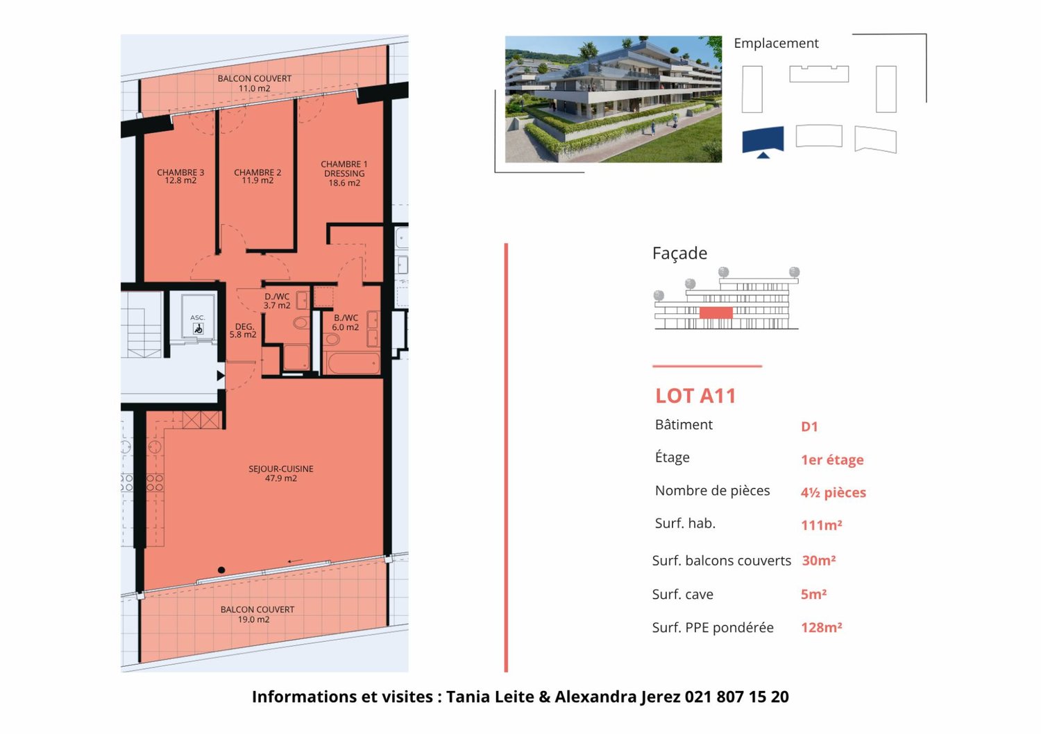 Appartement neuf de 4.5 pièces avec balcons couverts - Bild 13