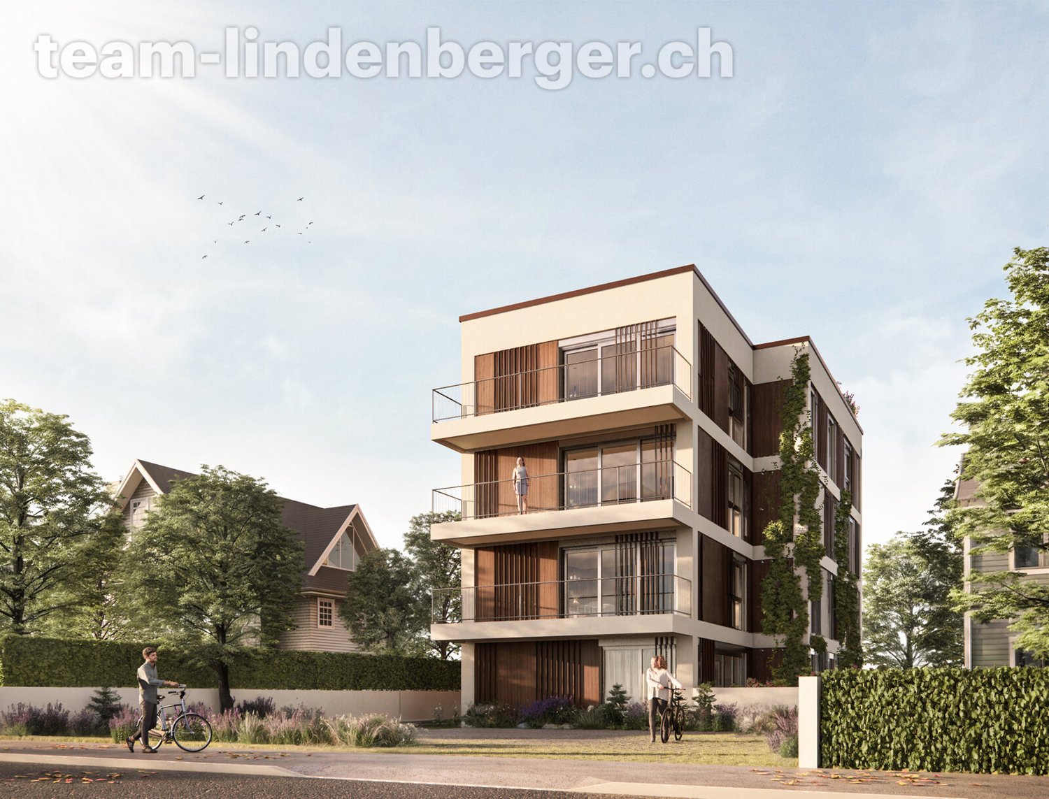 Letzte Wohnung!  5½ Zi.-Maisonettewohnung mit Garten und Parkplatz W1 - Ansicht Liegenschaft