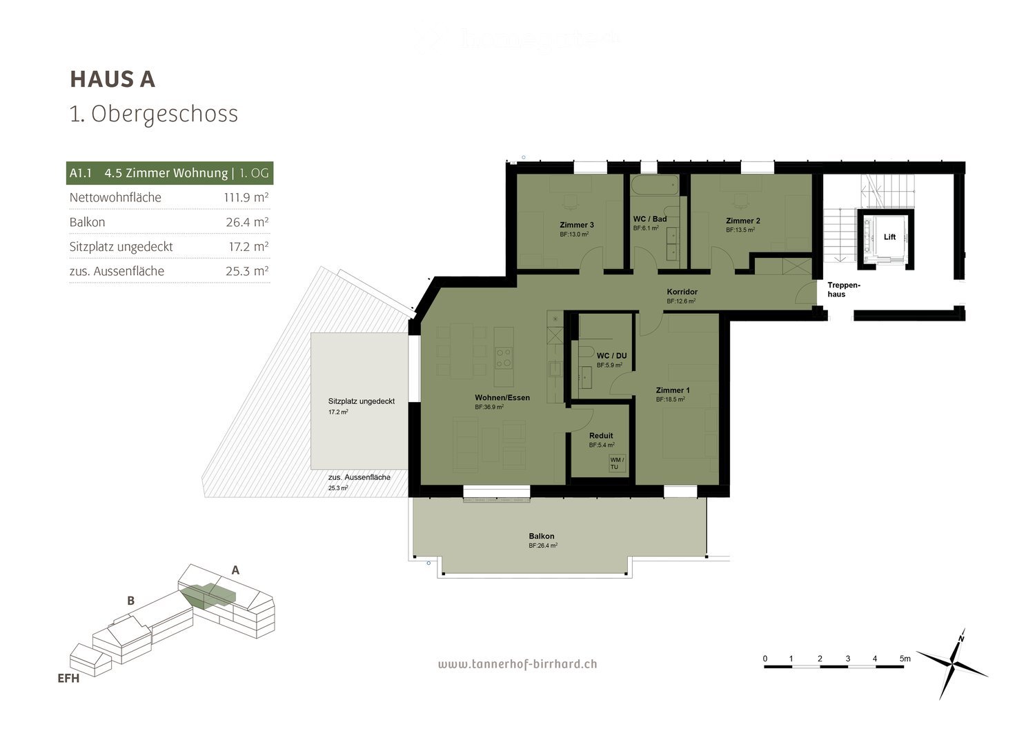 4.5 Zimmer Eigentumswohnung im Zentrum von Birrhard AG - Bild 10