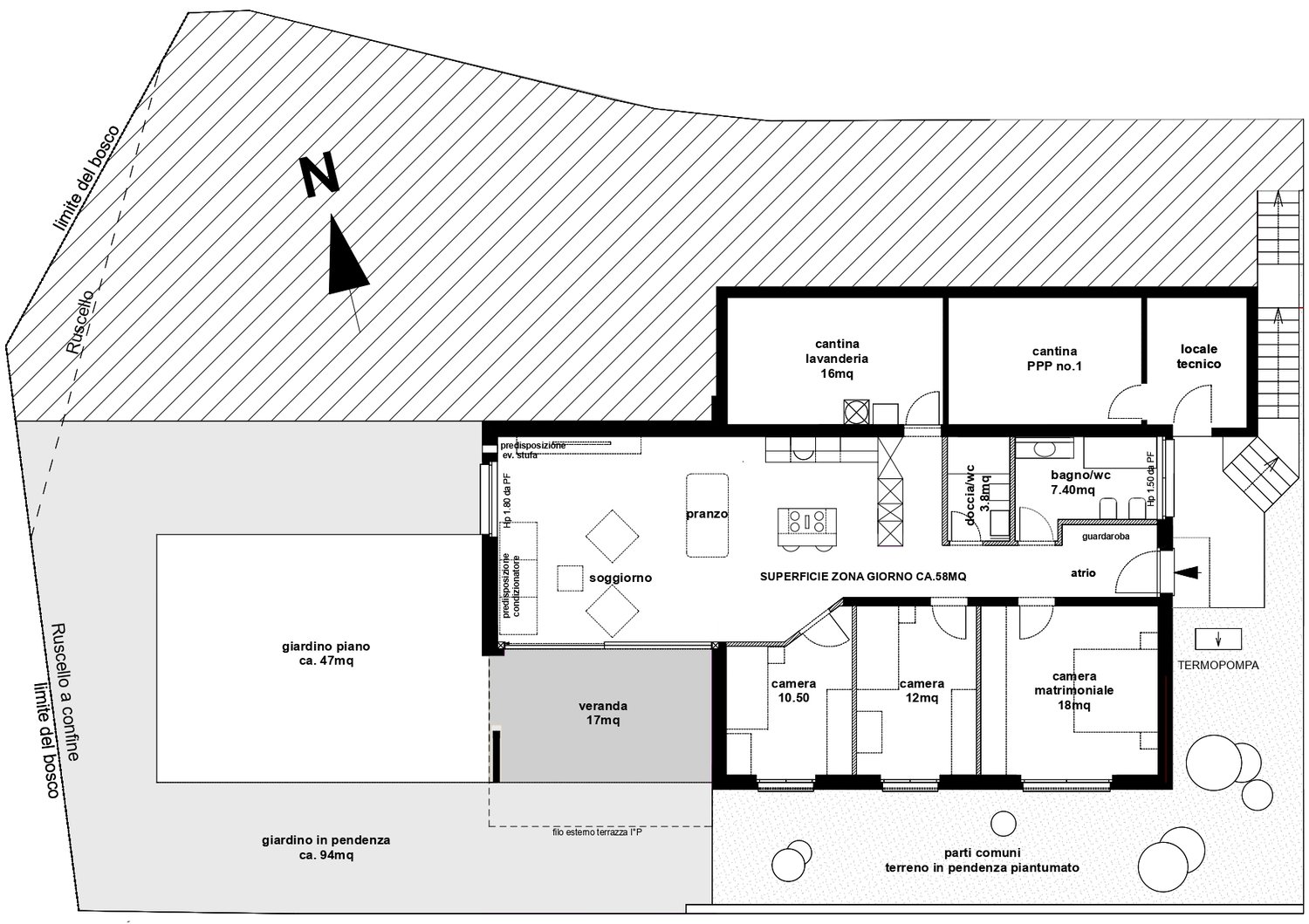 ESCLUSIVO 4.5 LOCALI CON GIARDINO E VISTA PANORAMICA A SALA CAPRIASCA - Bild 6