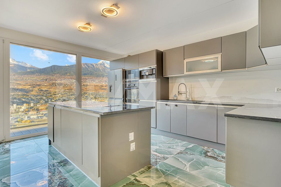 Maison neuve avec vue panoramique dans les hauteurs de Sion - Bild 3