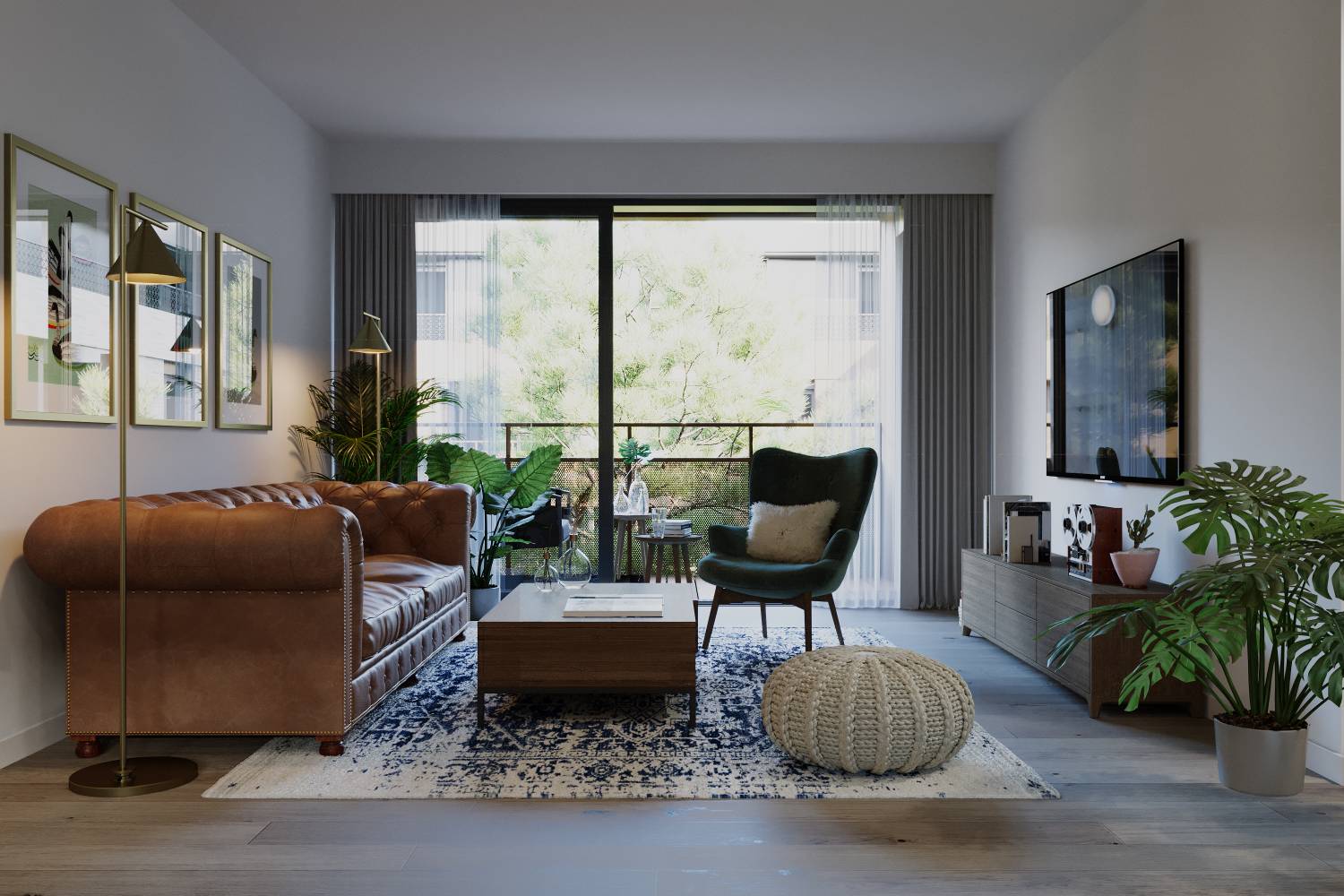 3.5 pièces traversant avec 3 loggias -  Bild 1