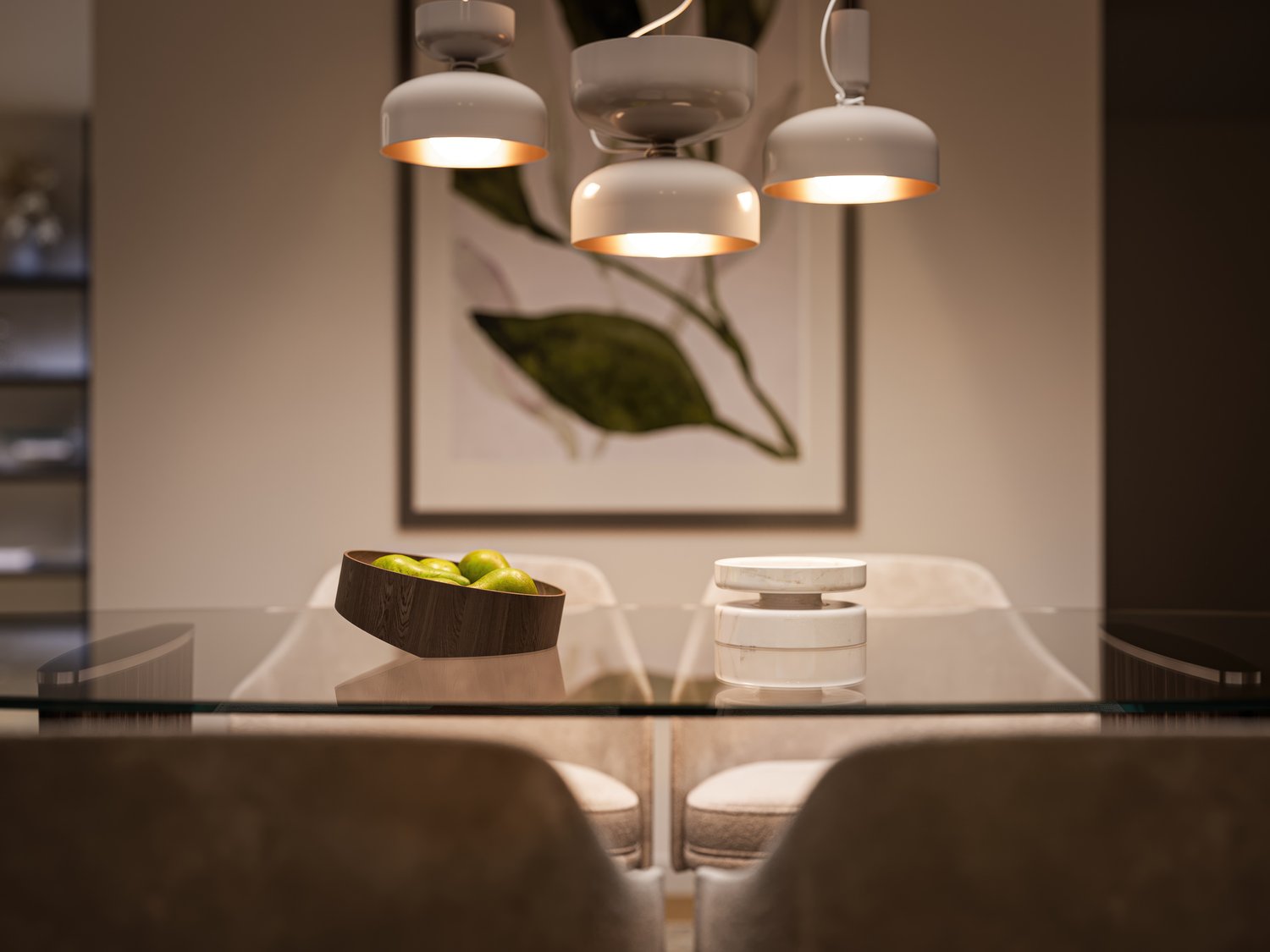 Familienfreundlich Leben im Grünen - «Türle» in Herznach - Innenvisualisierung Essbereich Close-Up