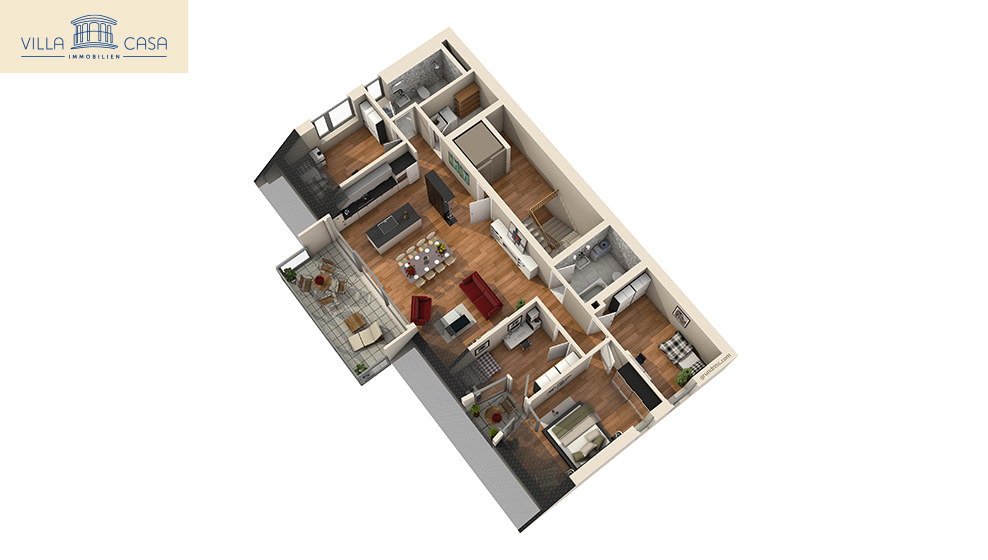 Moderne 5.5-Zimmer-Dachwohnung mit Balkon & Weitsicht in Riggisberg - Bild 9