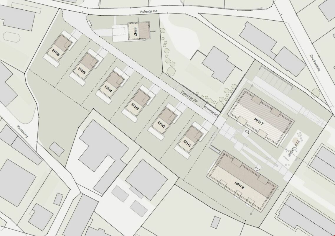 Freisehendes Einfamilienhaus - 4.5 Zimmer  -> Neubau - Situation