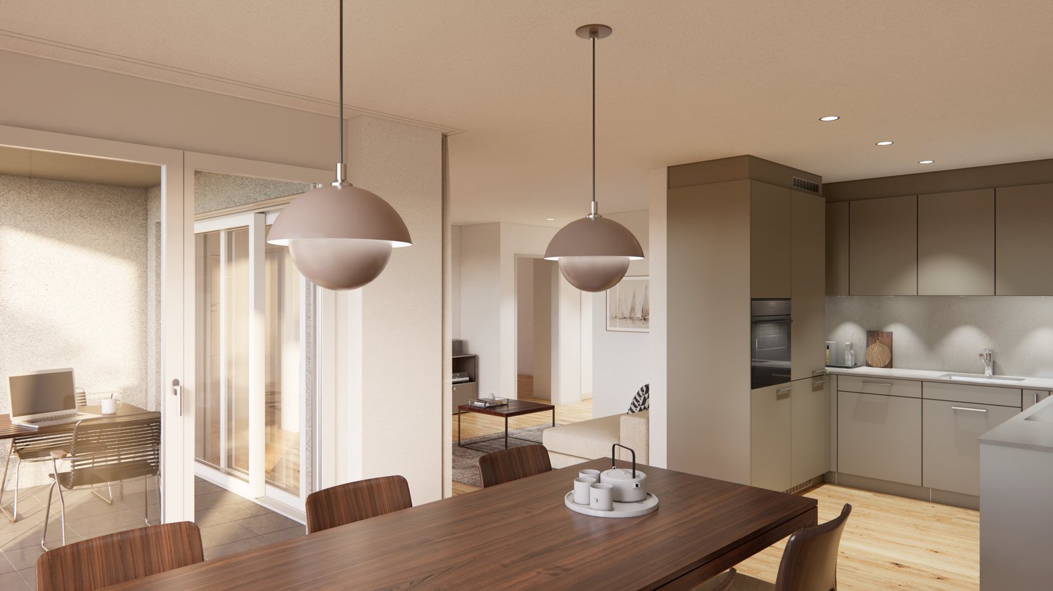 4.5-Zimmer-Neubau-Wohnung mit Balkon und Garage in Opfershofen TG - Bild 1