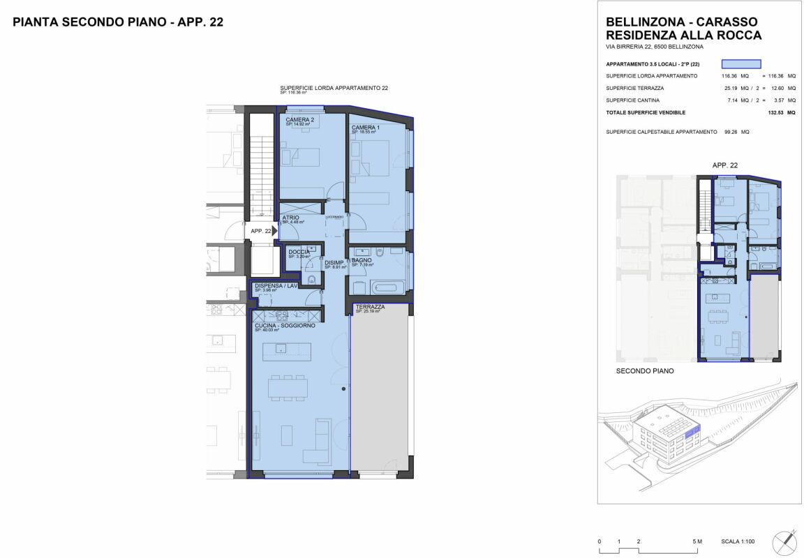 Residenza Alla Rocca - App. 22 Secondo piano - 3.5 locali - Bild 10