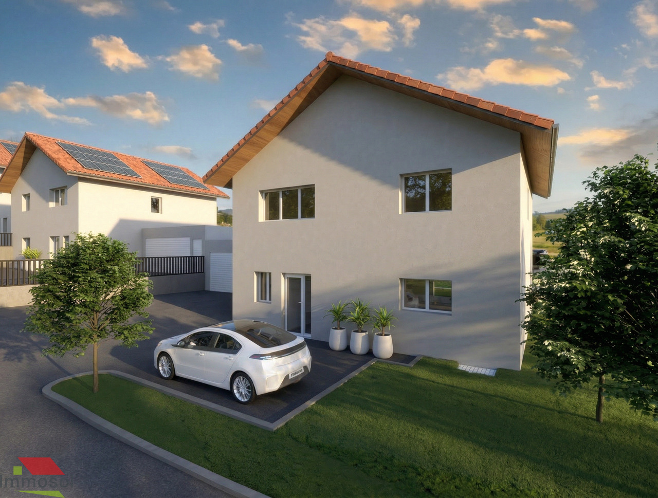 Nouvelle promotion à Thierrens - Villas familiales 5.5p avec jardin - Immosol | Thierrens | Perpective