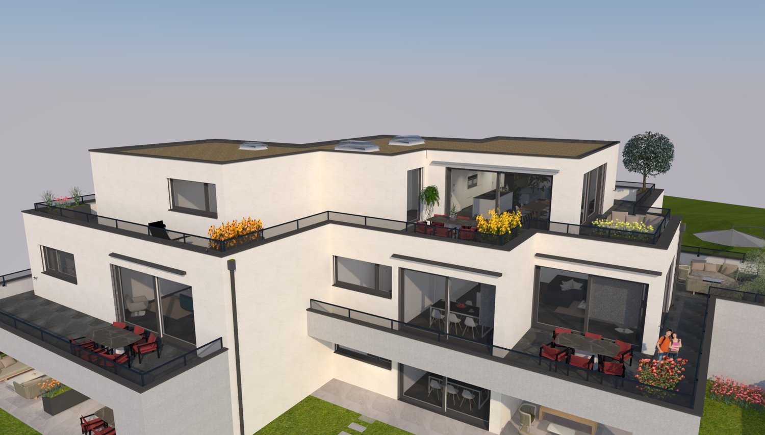 4.5 Zimmer 1.Obergeschoss mit 88 m2 Balkon - Bild 1