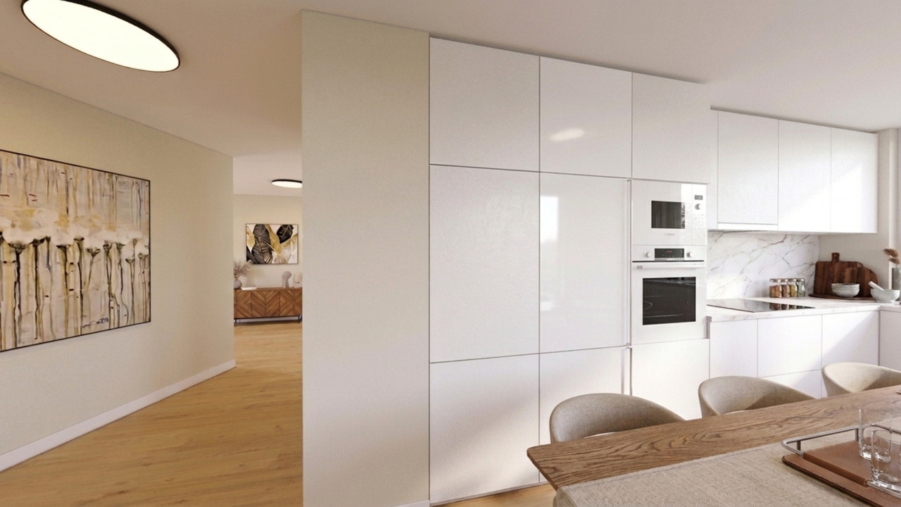 Vuadens | Appartement 4.5 pièces neuf sur plan - Hall & Cuisine