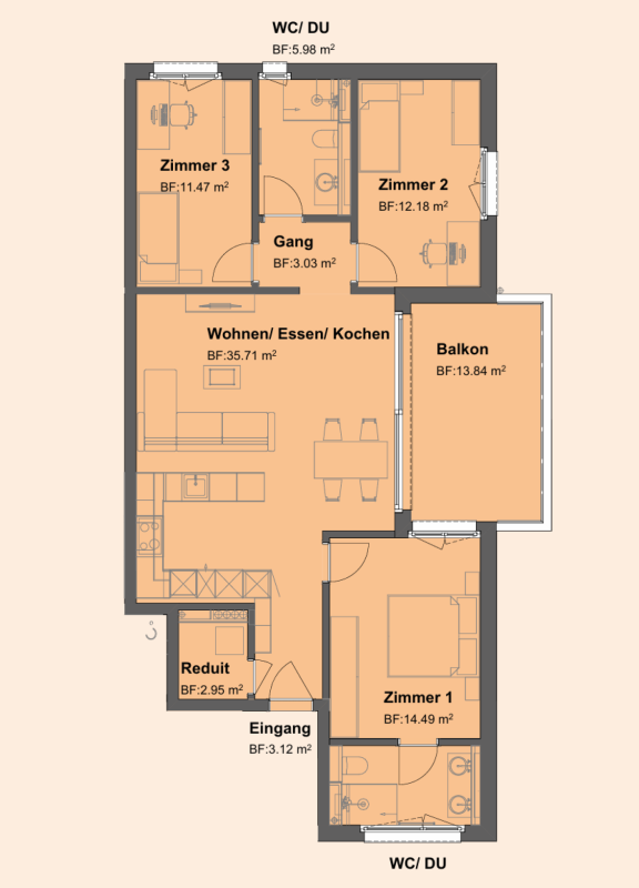 NEUBAU: Urbanes Wohnen / 4.5-Zimmer-Wohnung im Zentrum von Amriswil - Bild 7