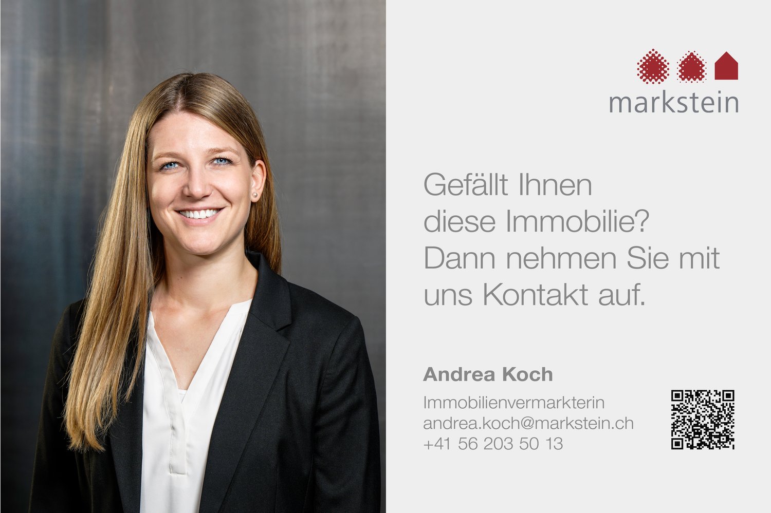 «Müligasse» Döttingen - Wohnkomfort und Natur im Einklang - Vermarkter Portrait Andrea Koch