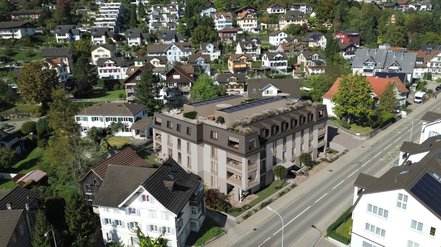 letzte Wohnung im «B27» - «B27» Vogelperspektive