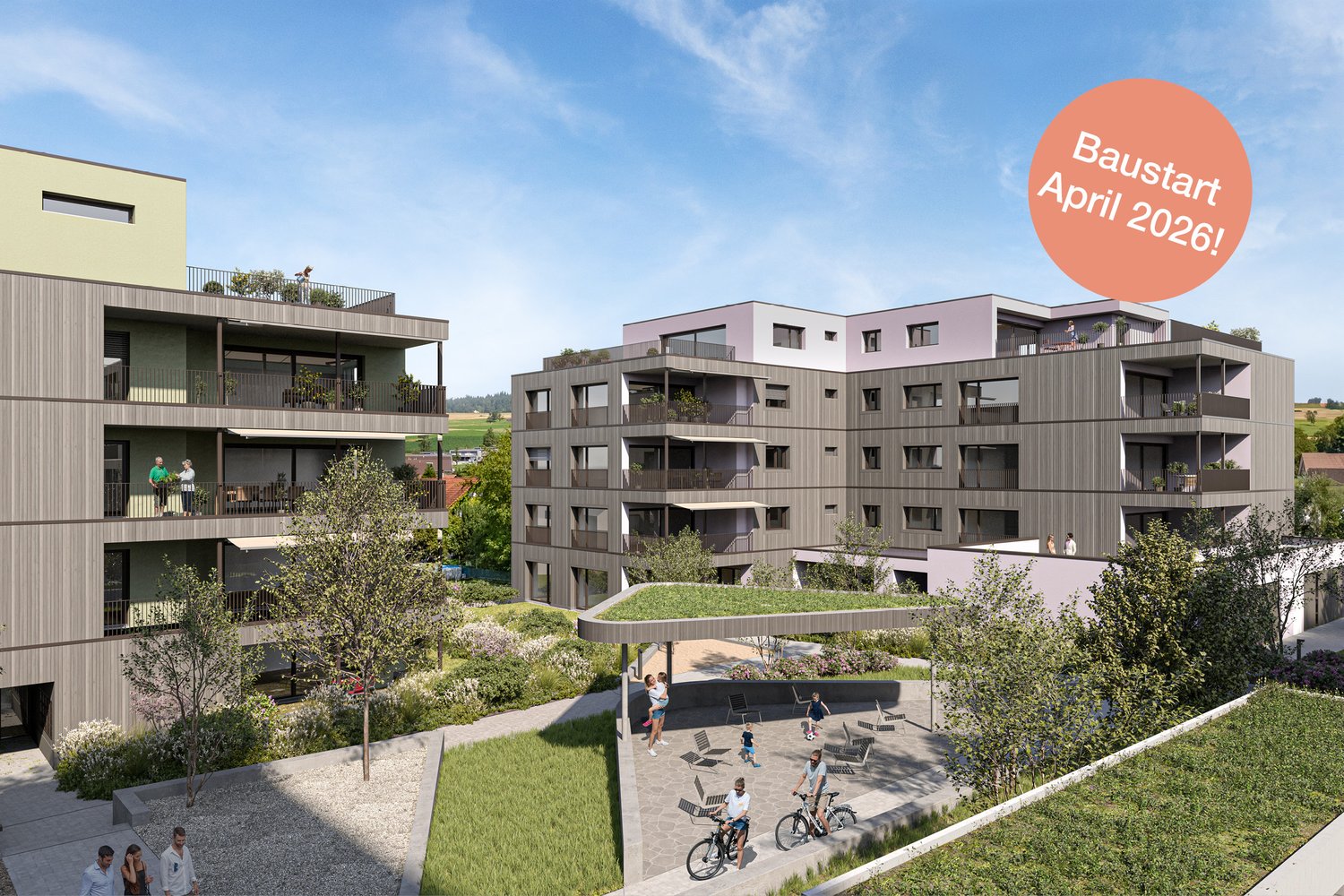 Triangel Fahrwangen - Wohnen zwischen See und Berg - Aussenvisualisierung