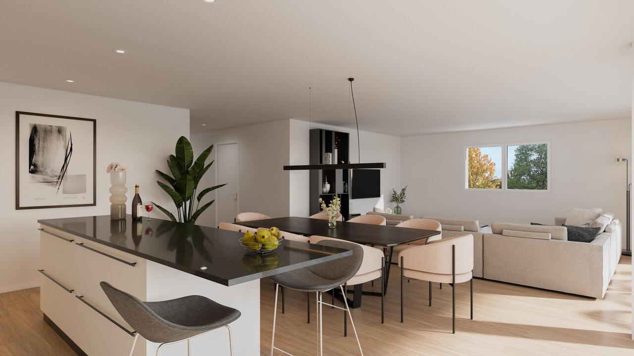 4.5 neuf, moderne, avec grand balcon Est, dans quartier résidentiel - Bild 1