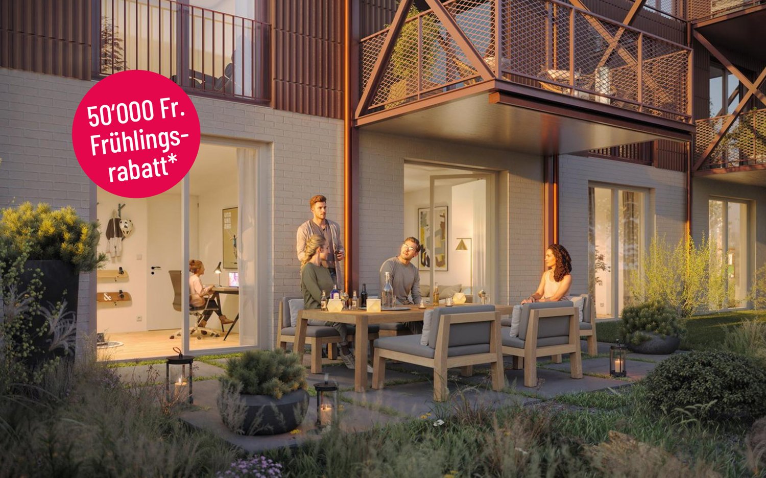 Stilvolle Gartenwohnung mit sonnigem Sitzplatz. - Bild 1