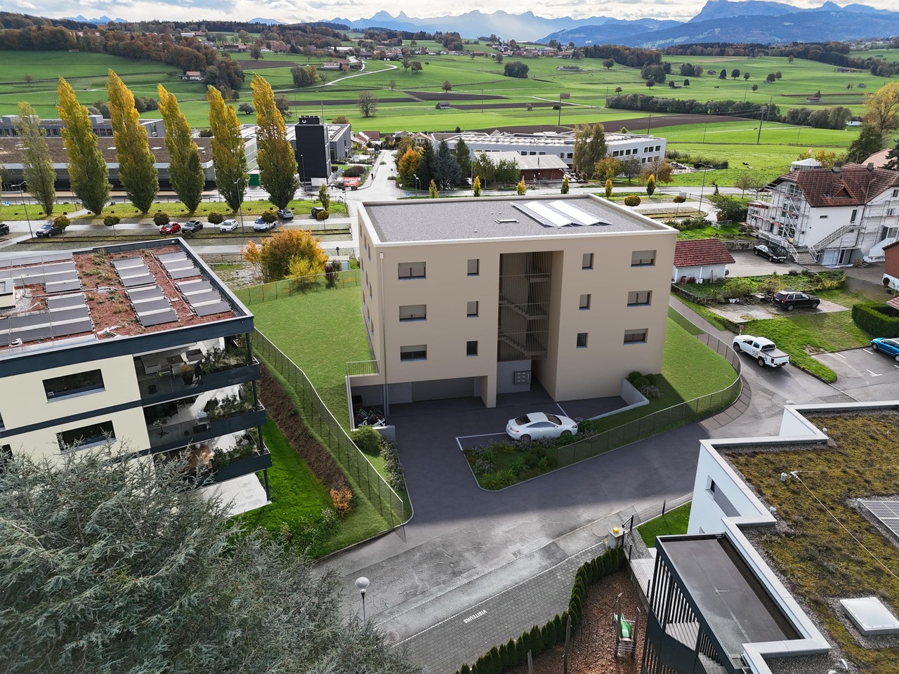 4.5 neuf, moderne, avec grand balcon Est, dans quartier résidentiel - Bild 6