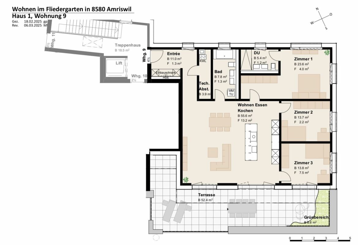 Neubauprojekt «Fliedergarten» - modernes Wohnen mit Stil und Nachhaltigkeit - luxuriöse Attikawohnung -  Bild 5