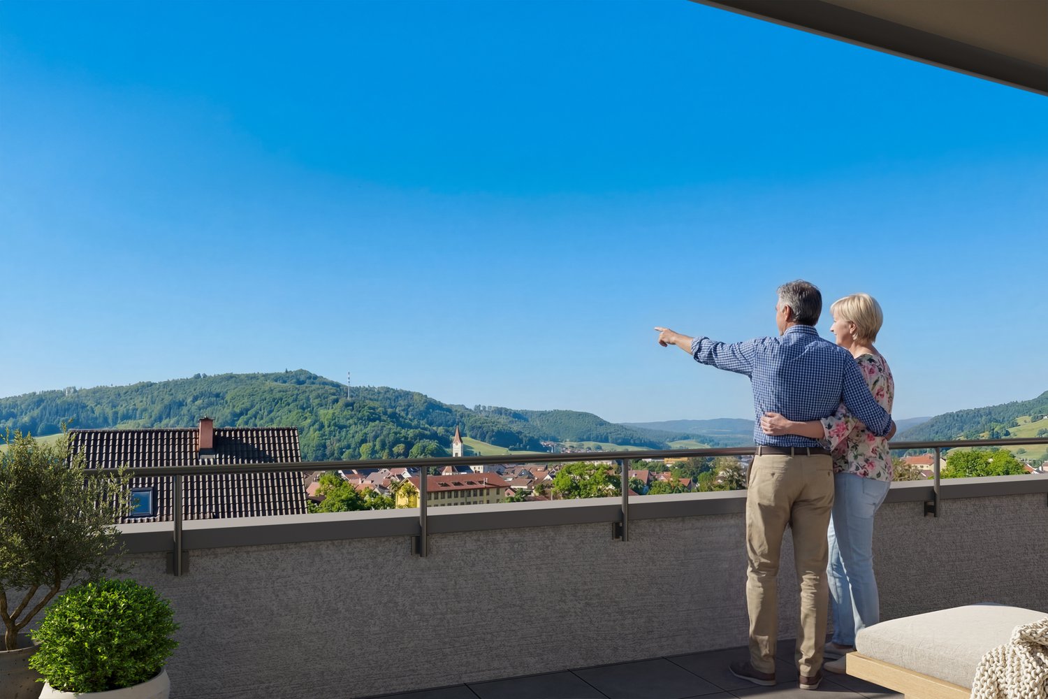 Elegante Gartenwohnung mit unverbaubarer Panorama-Fernsicht -  Bild 4