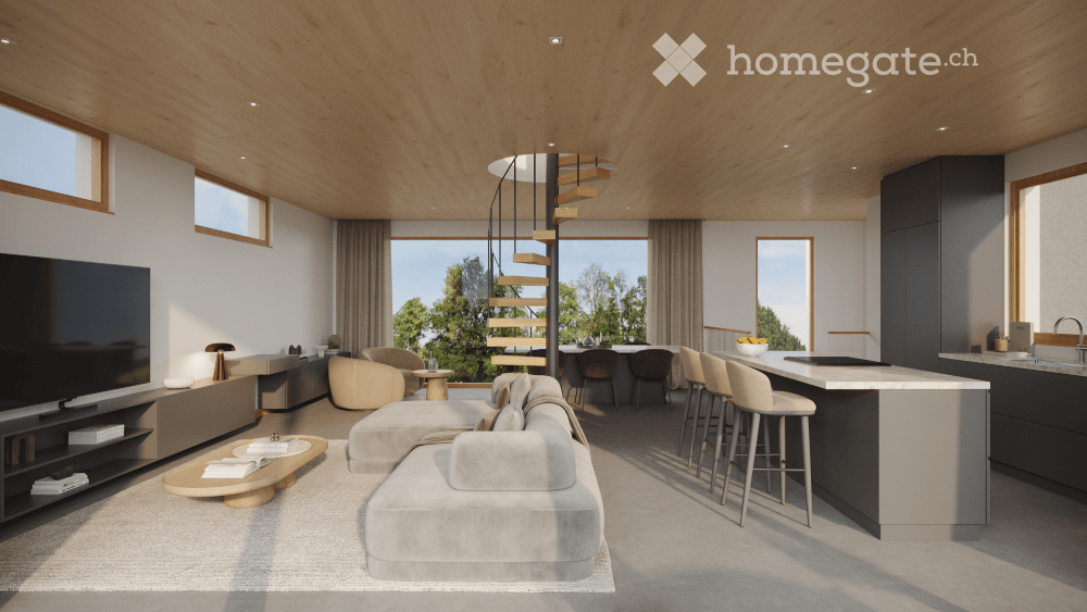 Modernes 6.5-Zimmer-Einfamilienhaus mit Pool und Wellness-Bereich in Feuerthalen - Bild 6