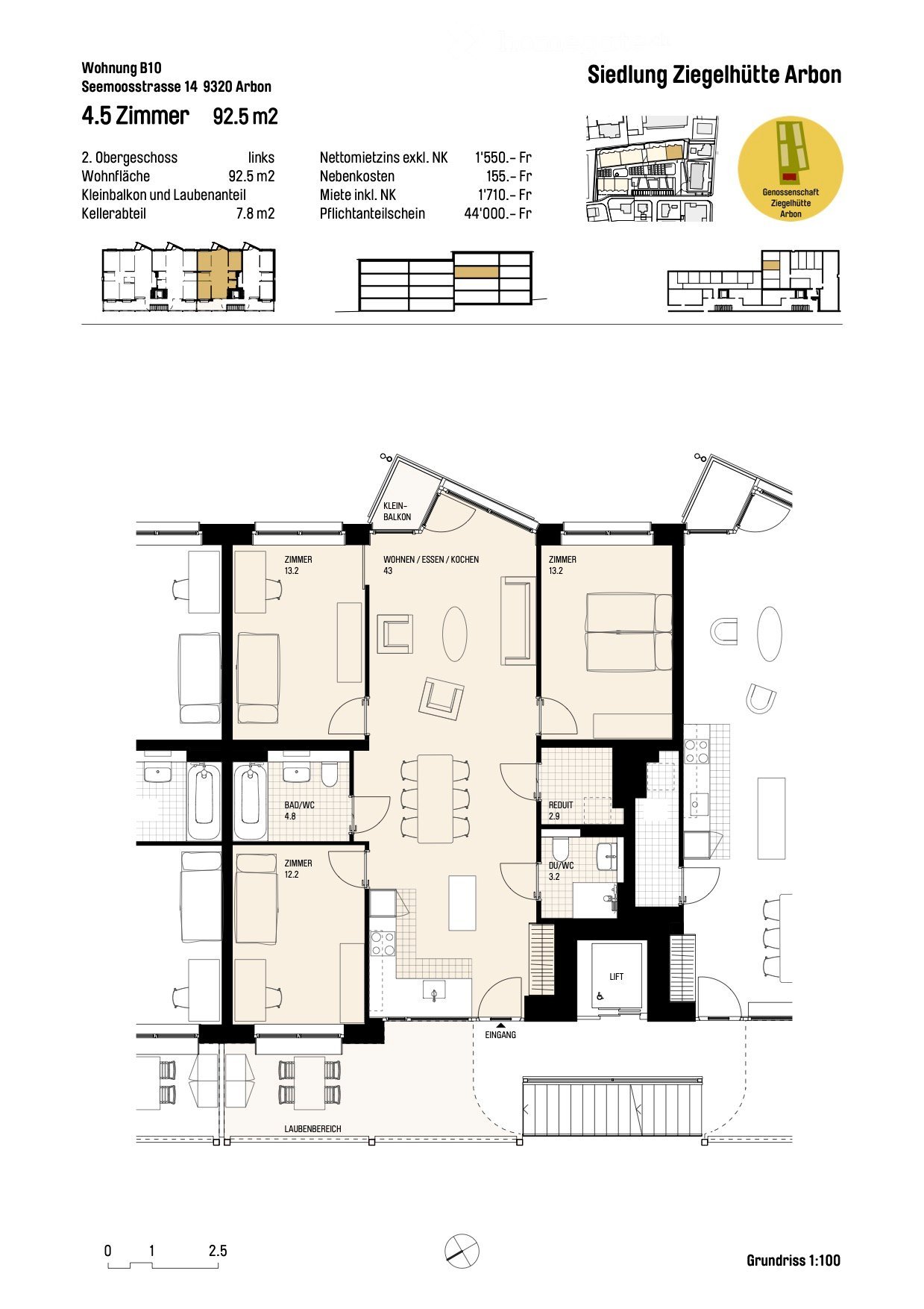 Erstbezug 4.5-Zimmer-Genossenschafts-Wohnungen in Arbon in unmittelbarer Nähe zum See -  Bild 13