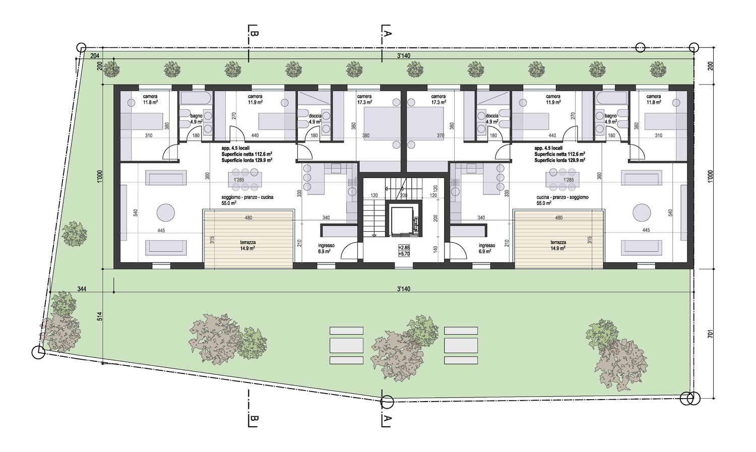Nuovo appartamento con grande giardino in elegante residenza di sole 4 unità abitative -  Bild 9