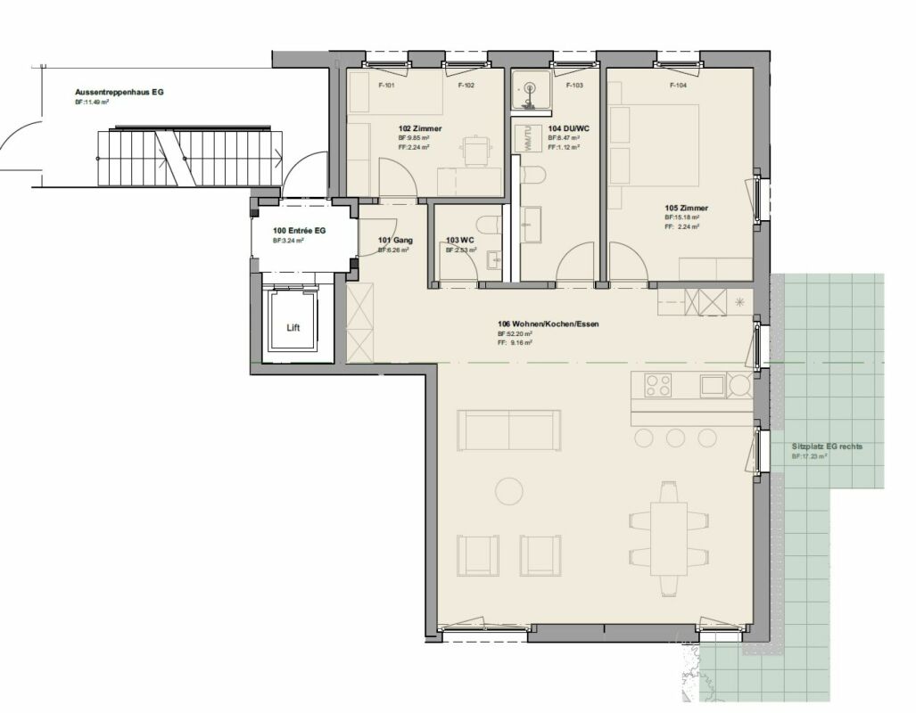 Moderne 3.5-Zimmer-Wohnung mit Gartenanteil in Kümmertshausen - attraktives Renditeobjekt -  Bild 8