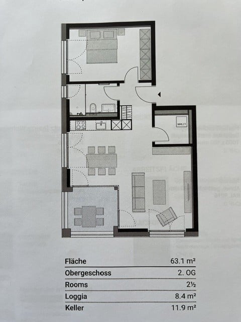 Erstbezug mit Eigentumsstandard – stilvolle 2.5-Zimmer-Wohnung an top Lage in Suhr -  Bild 6