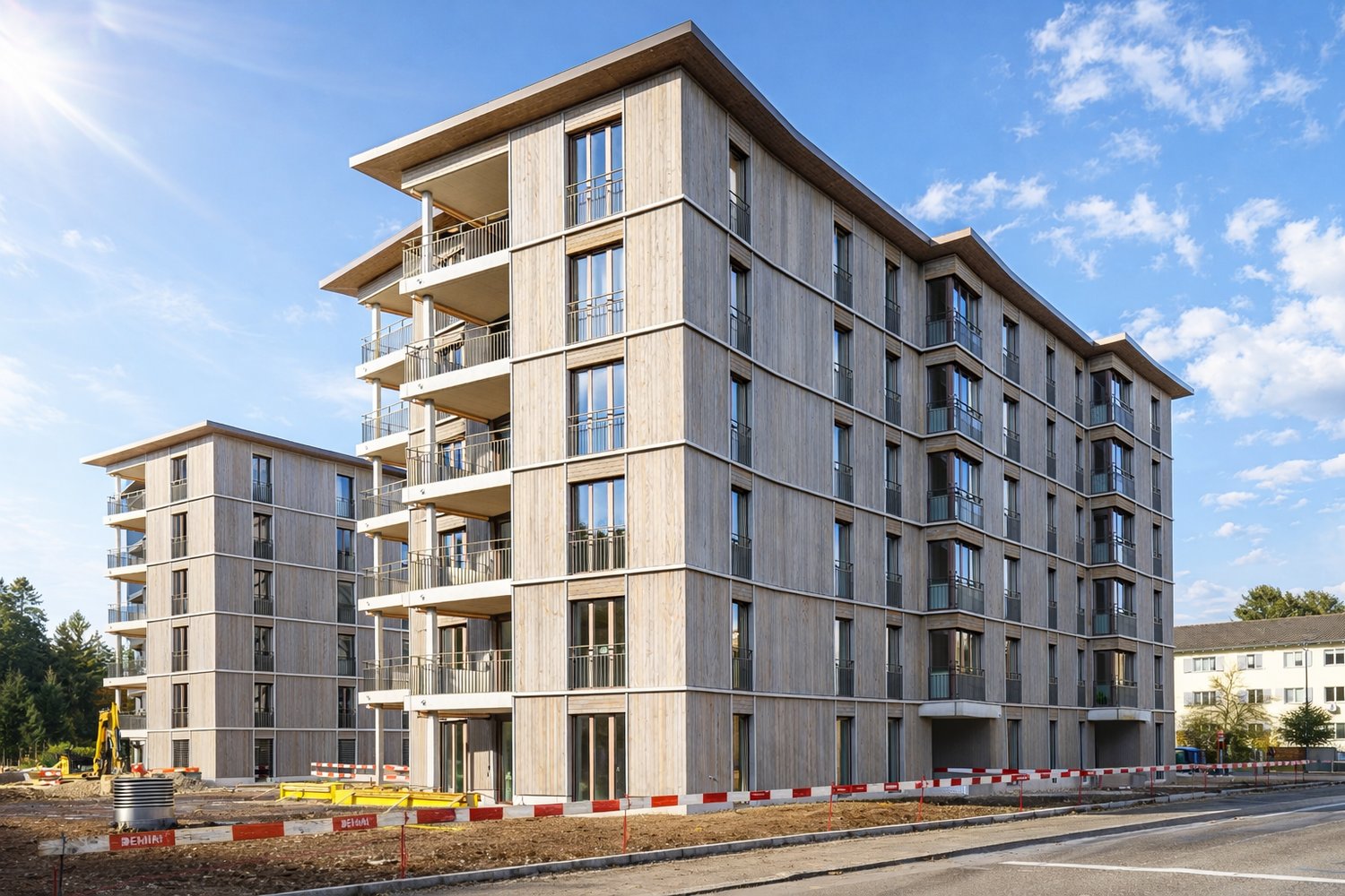 4.5-Zimmer-Neubauwohnung in der Überbauung 7 Lerchen in Kloten - Aussenansicht