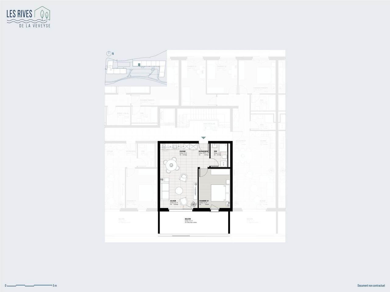 Châtel-Saint-Denis - 2,5  pièces neuf 62 m² - Balcon 18 m² - Bild 1