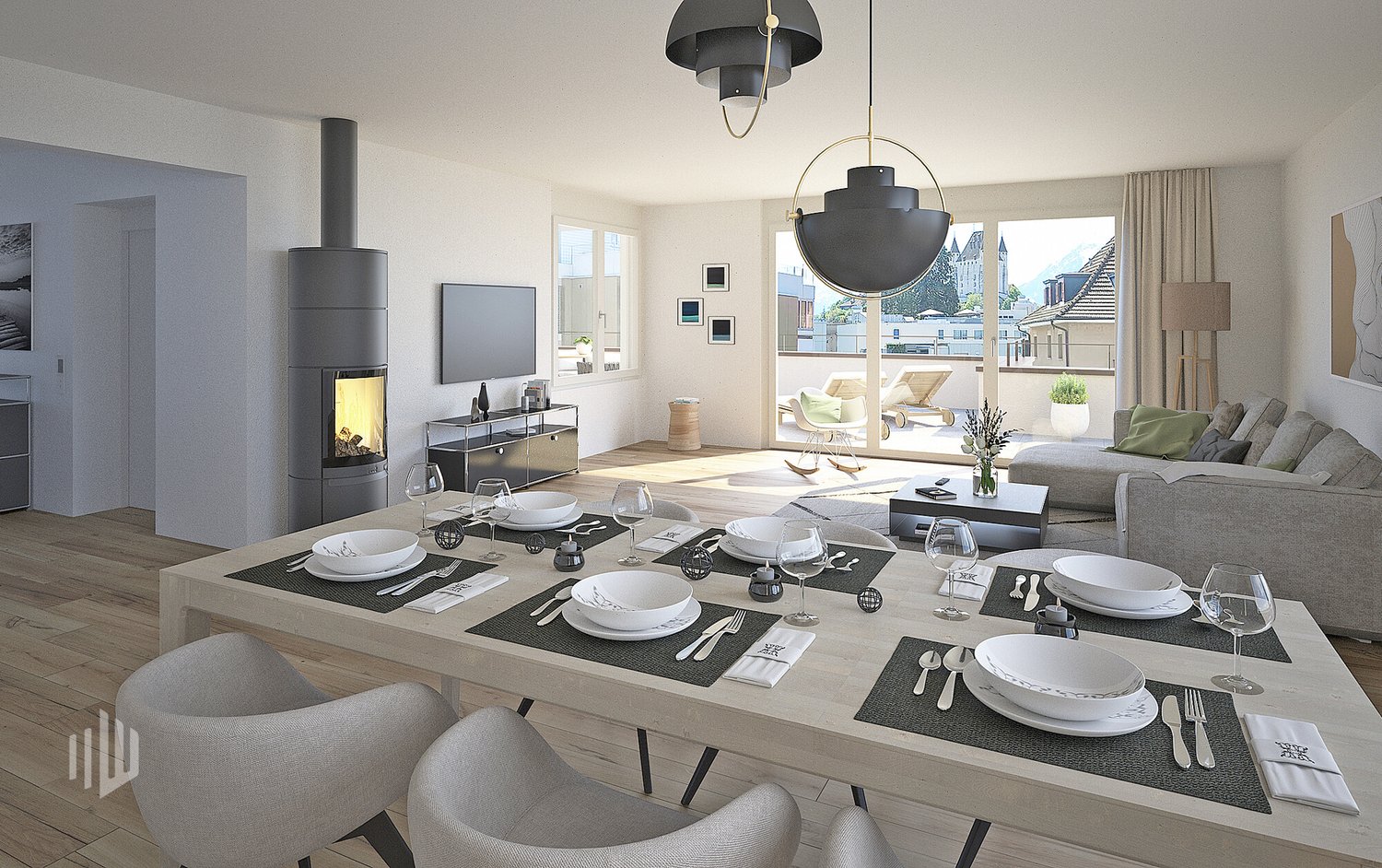 ImmoWyss -  Neue 4,5-Attikawohnung an zentraler Lage in Steffisburg - Helle und offene Räumlichkeiten