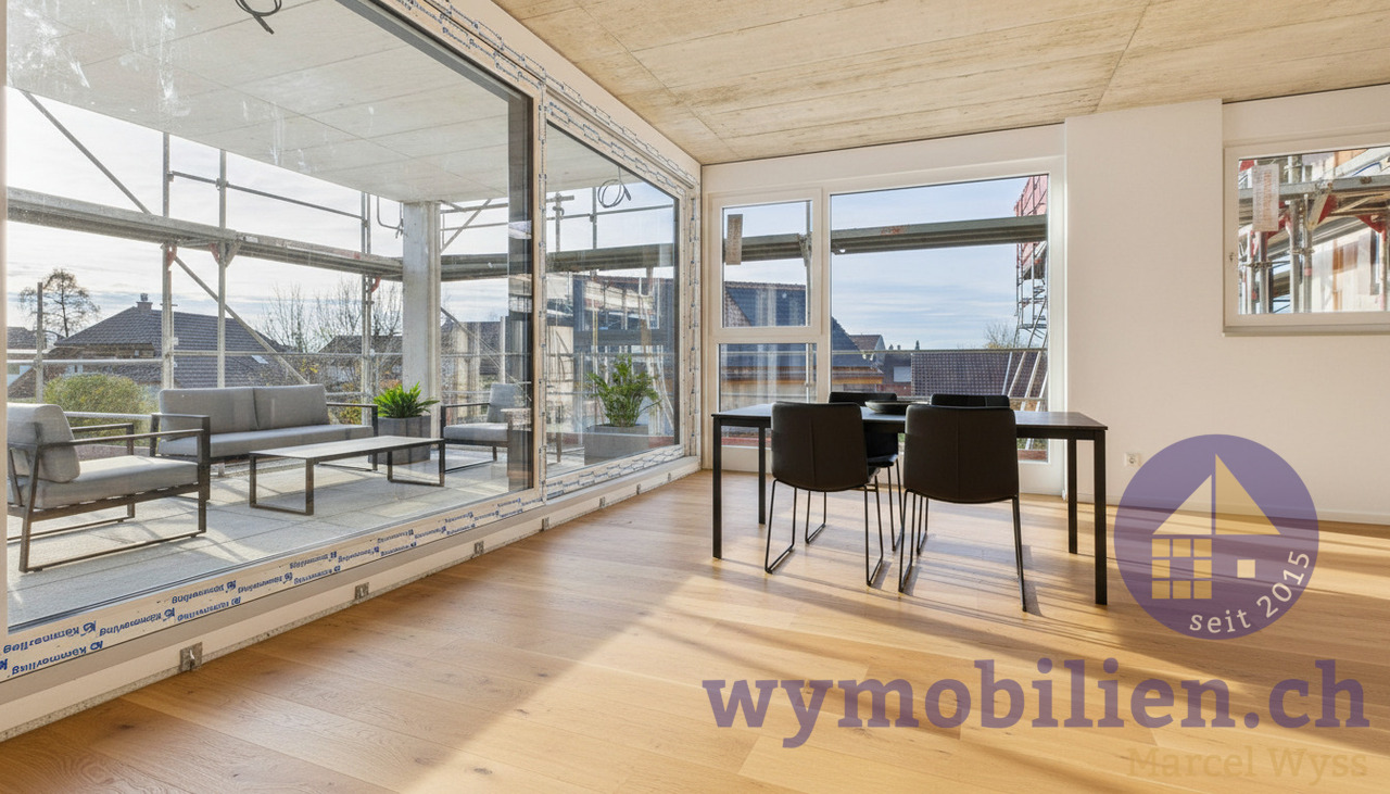 Bezugsbereit 1.8.2026! Jetzt Besichtigung vereinbaren! - Visualisierung mit Parkett