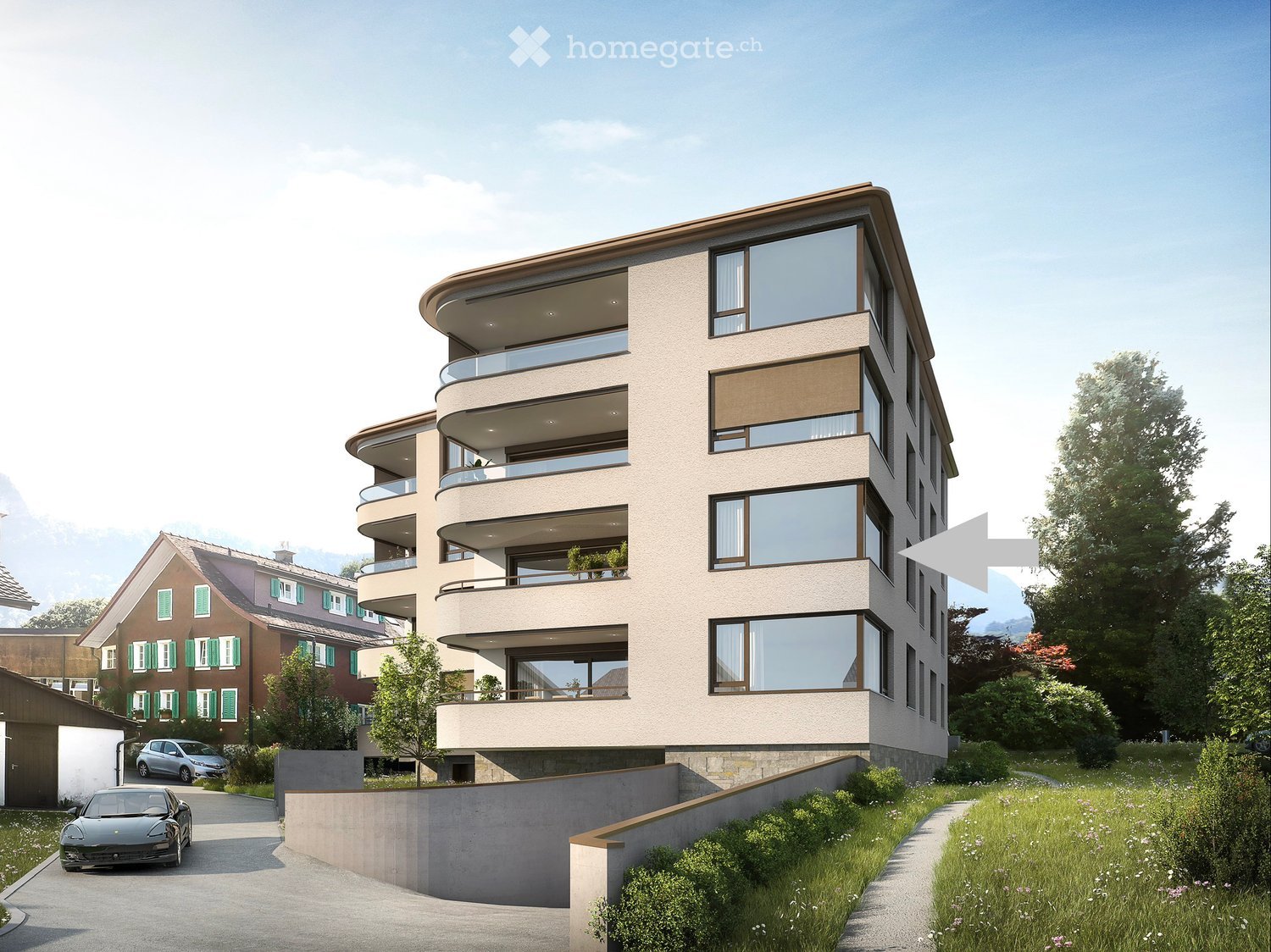 Moderne 4.5- oder 5,5-Zimmer-Wohnung mit tollem Blick  in Hergiswil -  Bild 4