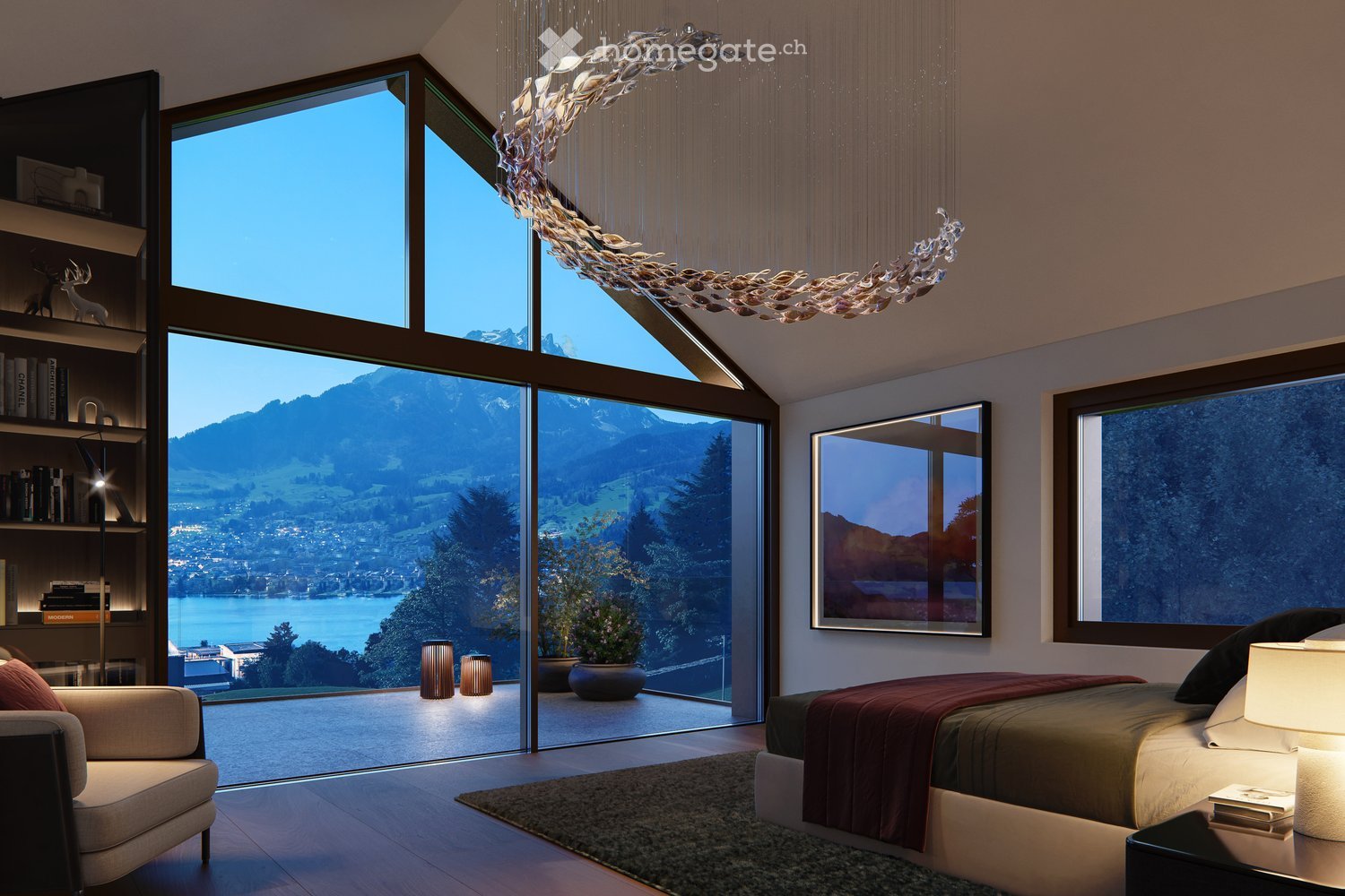 Villa in Kastanienbaum – an bester Lage mit Panoramablick auf See und Alpen -  Bild 5