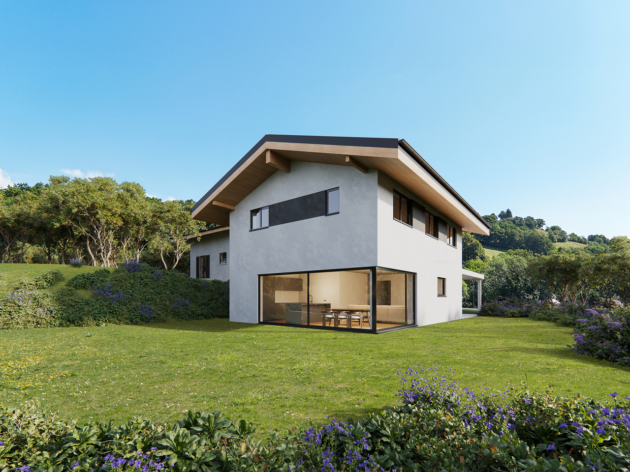 EXCLUSIVITÉ A CHAMOSON VILLA INDIVIDUELLE DE 4.5 PIÈCES - Vue extérieur