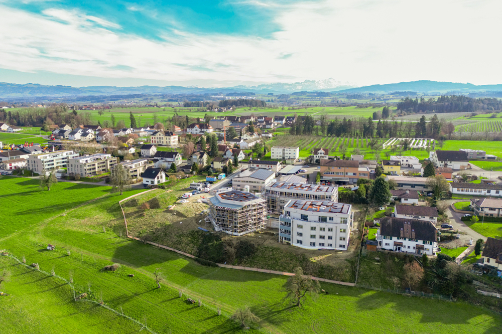 Nachhaltiger Wohntraum mit einzigartiger Seesicht - Drohnenaufnahme