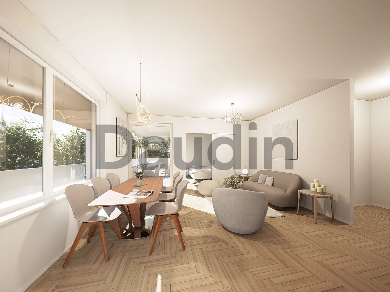 Appartement THPE sur plan de 3 pièces avec balcon - Bild 3