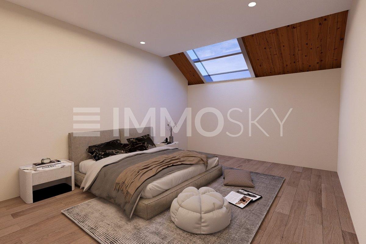 EXCLUSIVITÉ ! Unique 5.5 pièces d'env. 179 m² dans une ferme rénovée ! - Chambre de 20 m2