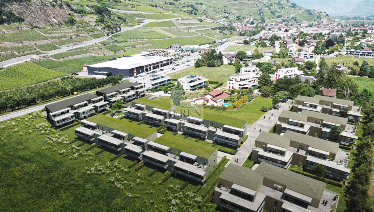 Spacieux attique 4,5 pièces avec terrasse panoramique de 63 m2 - Résidences Alegria à Uvrier (Sion) - Attique 4,5 pièces à vendre