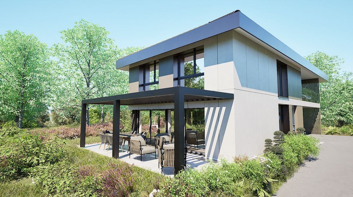 A GIEZ, splendide maison individuelle de 5 pièces avec deux terrasses (clés en main) - Vue pergola