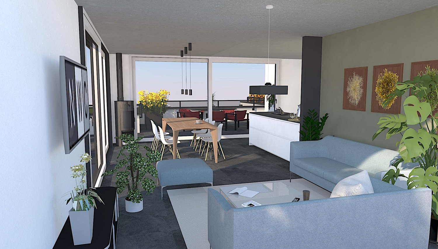 4.5 Zimmer 1.Obergeschoss mit 88 m2 Balkon - Bild 5