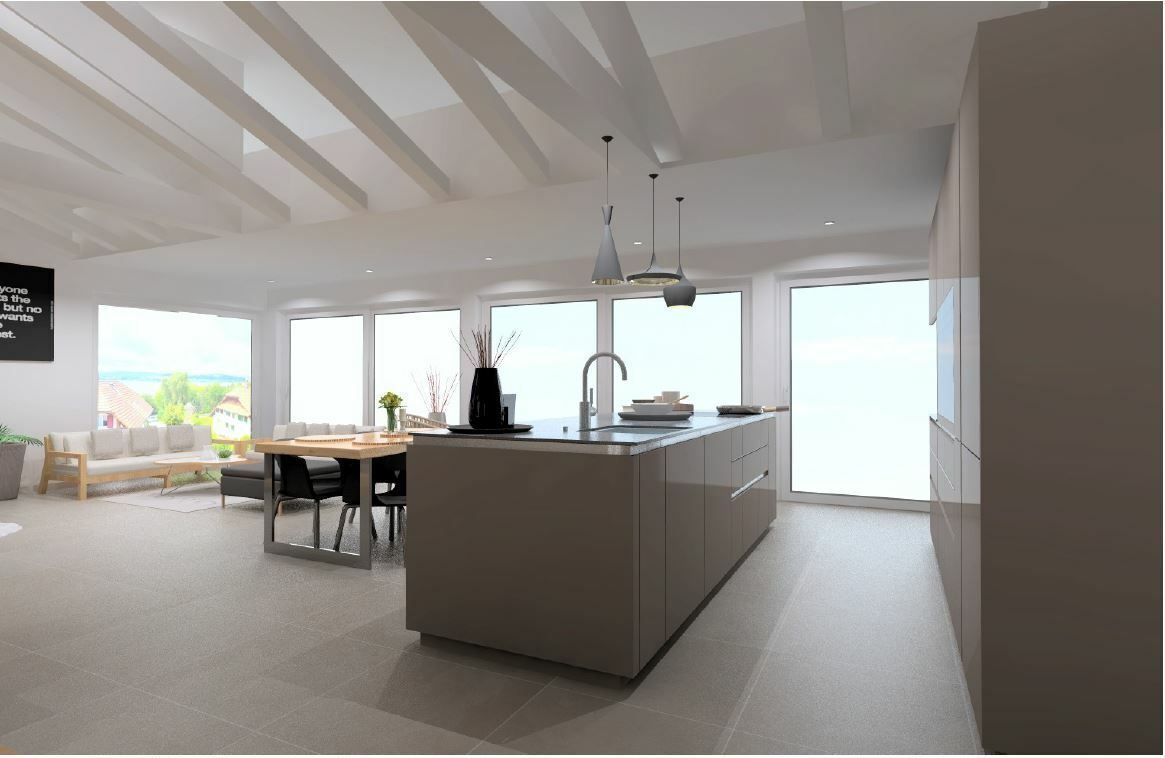 E X K L U S I V  W O H N E N   M I T  S E E B L I C K - Küche Attika