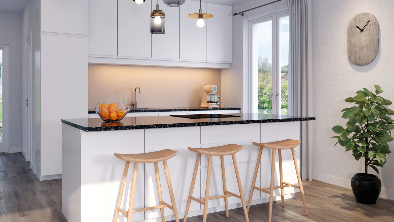 Neubauprojekt Hohle Gasse mit drei 7.5-Zimmer-Reihenhäuser (Haus 1) - Visualisierung