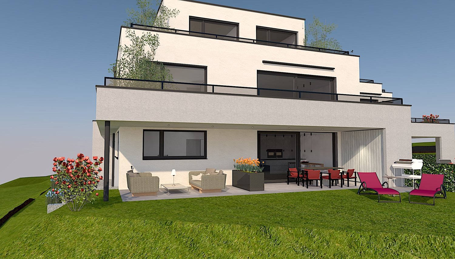 3.5 Zimmer EG-Wohnung mit 112m2 Landanteil/ 35m2 deckter Sitzplatz - Bild 1