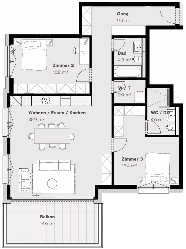 Neubau an zentraler Lage mit Wohlfühlgarantie - Sunnematte, Berikon -  Bild 3